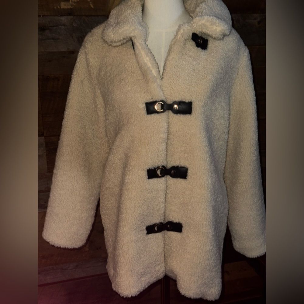 Zara Ecru fully lined jacket sz L NWT - Picture 2 of 11
